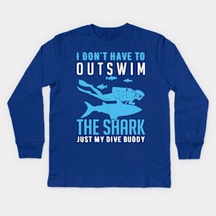 i don't have to out swim 3 Kids Long Sleeve T-Shirt